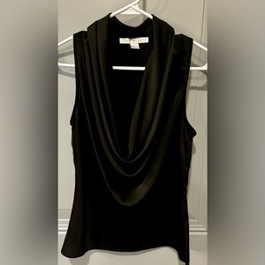 Boston Proper Marilyn Cowl Neck Charmeuse Blouse Black Size 4 - Polyester